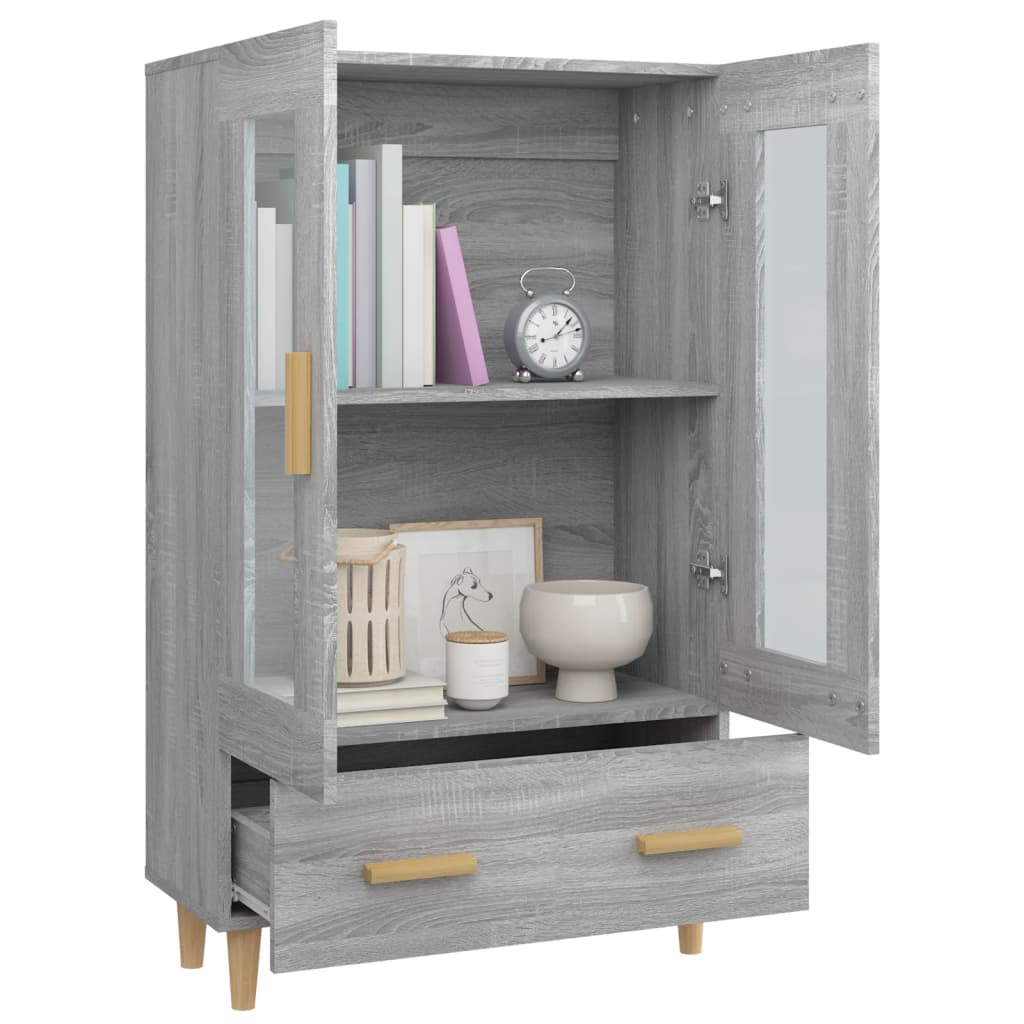 Highboard Grau Sonoma 70x31x115 cm Holzwerkstoff
